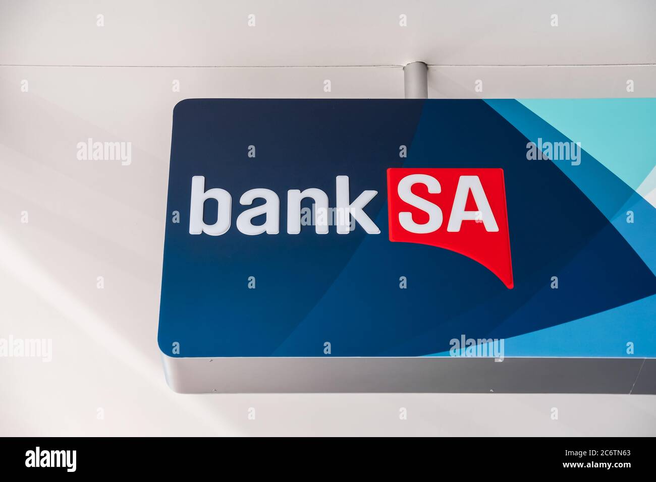 Adelaide, South Australia August 17, 2019 BankSA branch logo sign above the entrance at Unley Adelaide, South Australia August 17, 2019 BankSA branch logo sign above the entrance at Unley