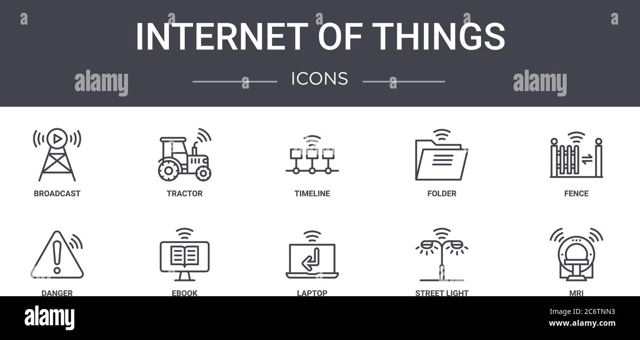 internet of things concept line icons set. contains icons usable for ...