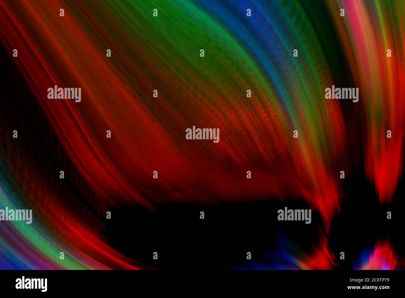 Moving ray of light with bokeh effect on black abstract background for ...