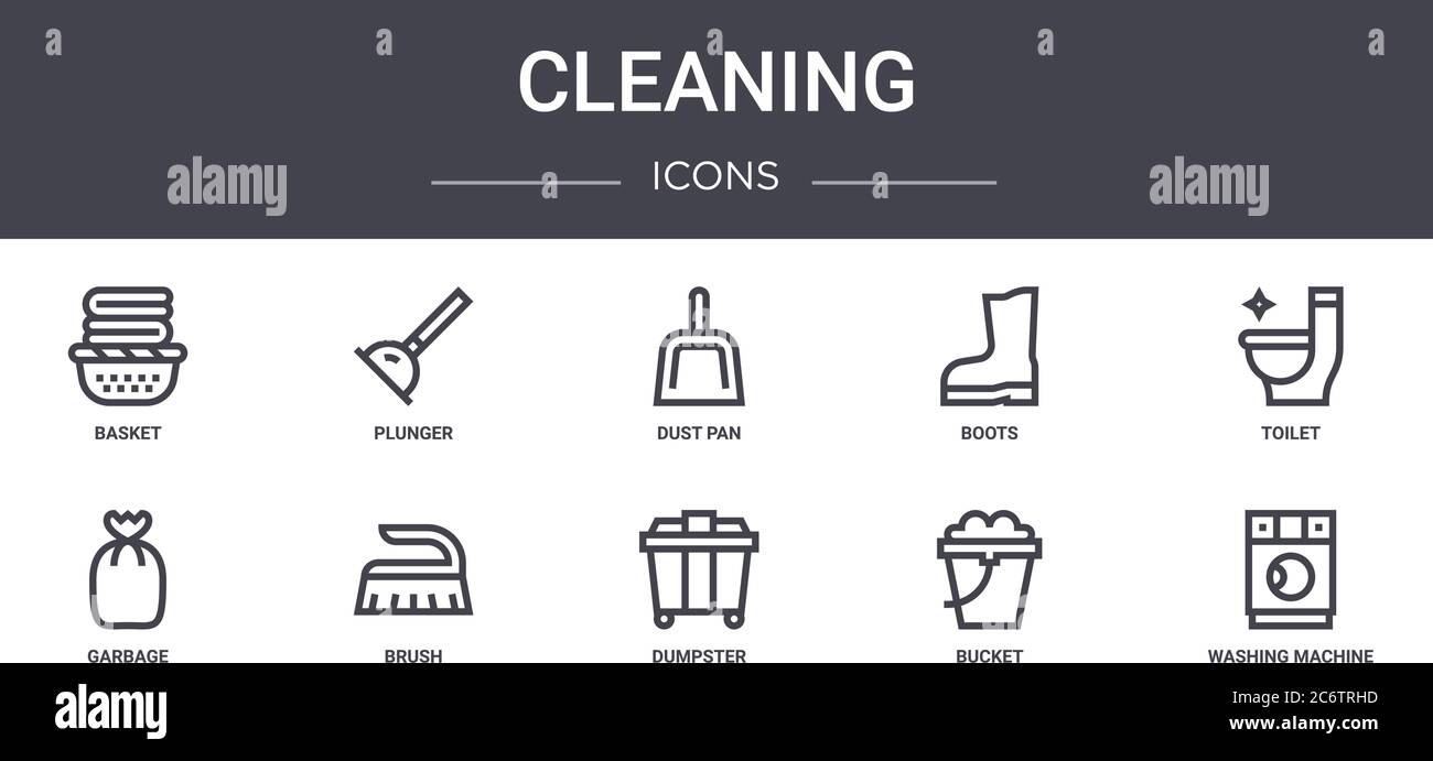 cleaning concept line icons set. contains icons usable for web, logo ...