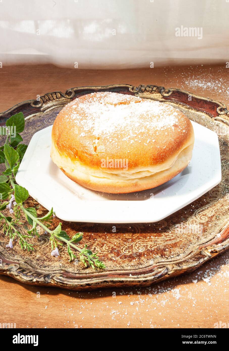 The famous giant krapfen from Trojane, in Slovenian Lower Styria Stock Photo