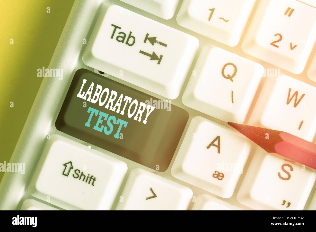 Writing note showing Laboratory Test. Business concept for ...