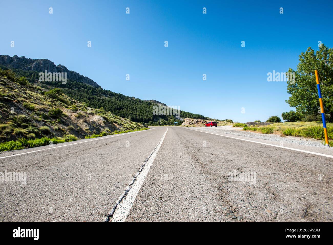 Mountain road in Sierra Nevada Stock Photo