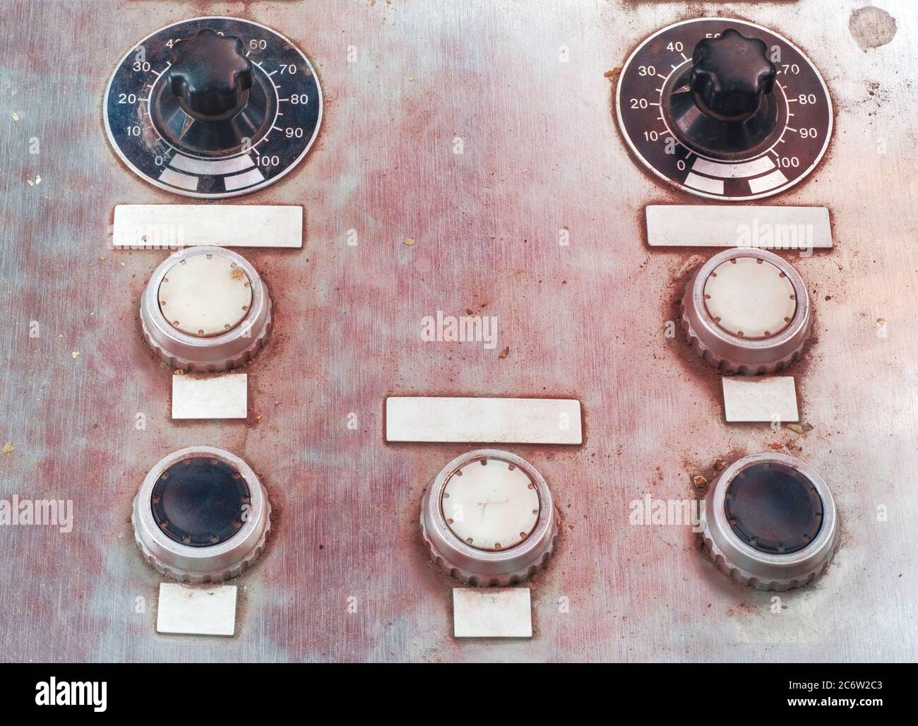 broken control panel, switchboard, with free copy space, vintage