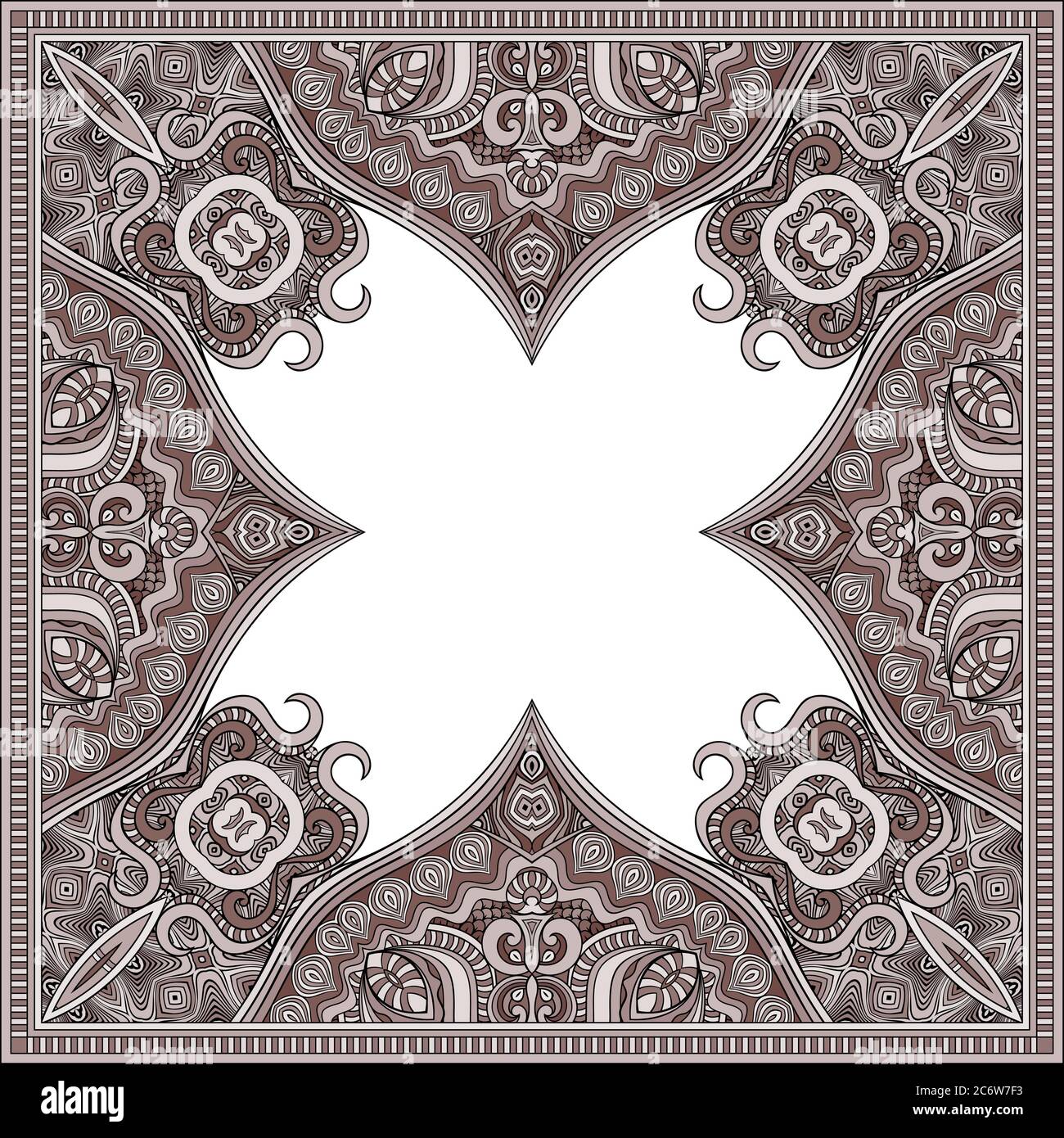 Traditional Frame Vector Vector abstract ornamental vintage ethnic frame Stock Vector Image ...