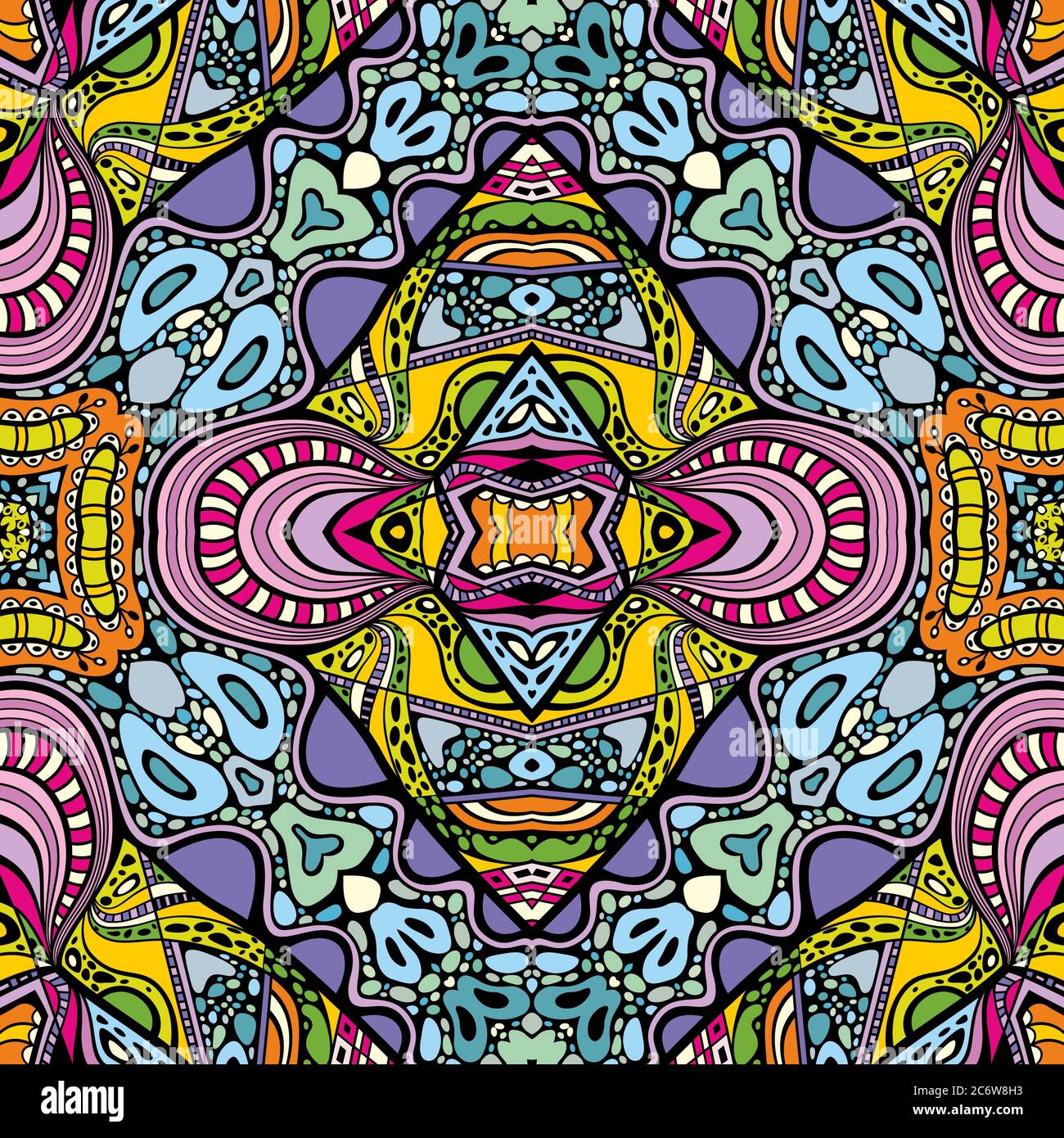 Vector abstract modern cartoon seamless pattern Stock Vector Image ...