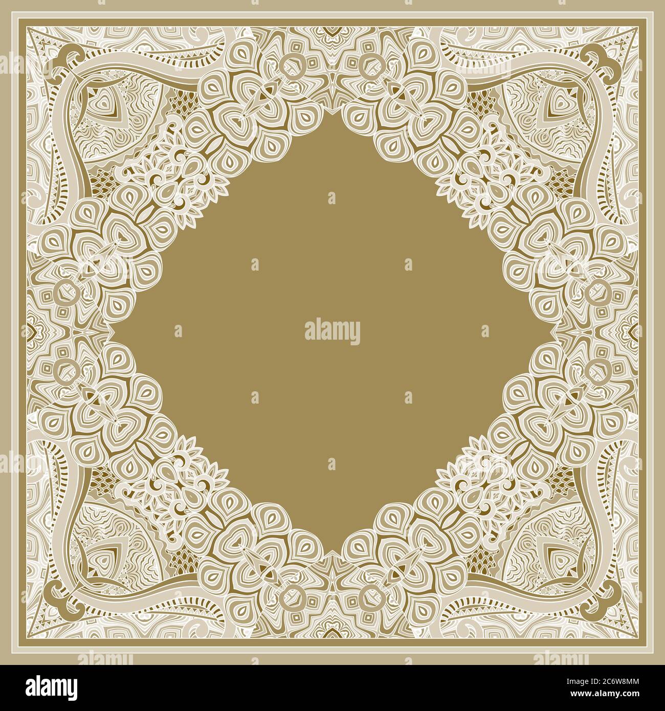 Traditional Frame Vector Vector abstract ornamental vintage ethnic frame Stock Vector Image ...