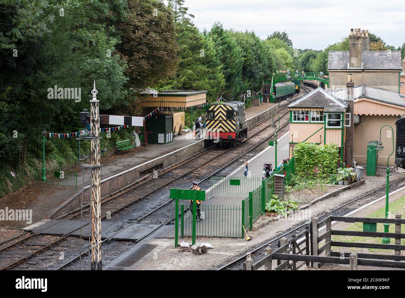 Alresford Station on the Mid-Hants Steam Railway (the Watercress Line), Hampshire, England, UK Stock Photo