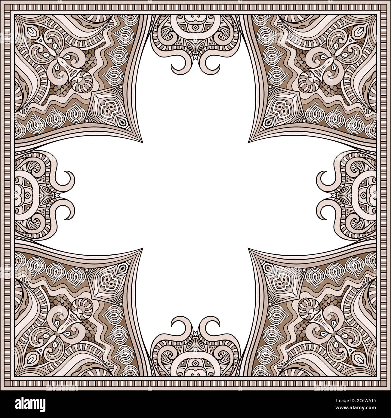 Traditional Frame Vector Vector abstract ornamental vintage ethnic frame Stock Vector Image ...