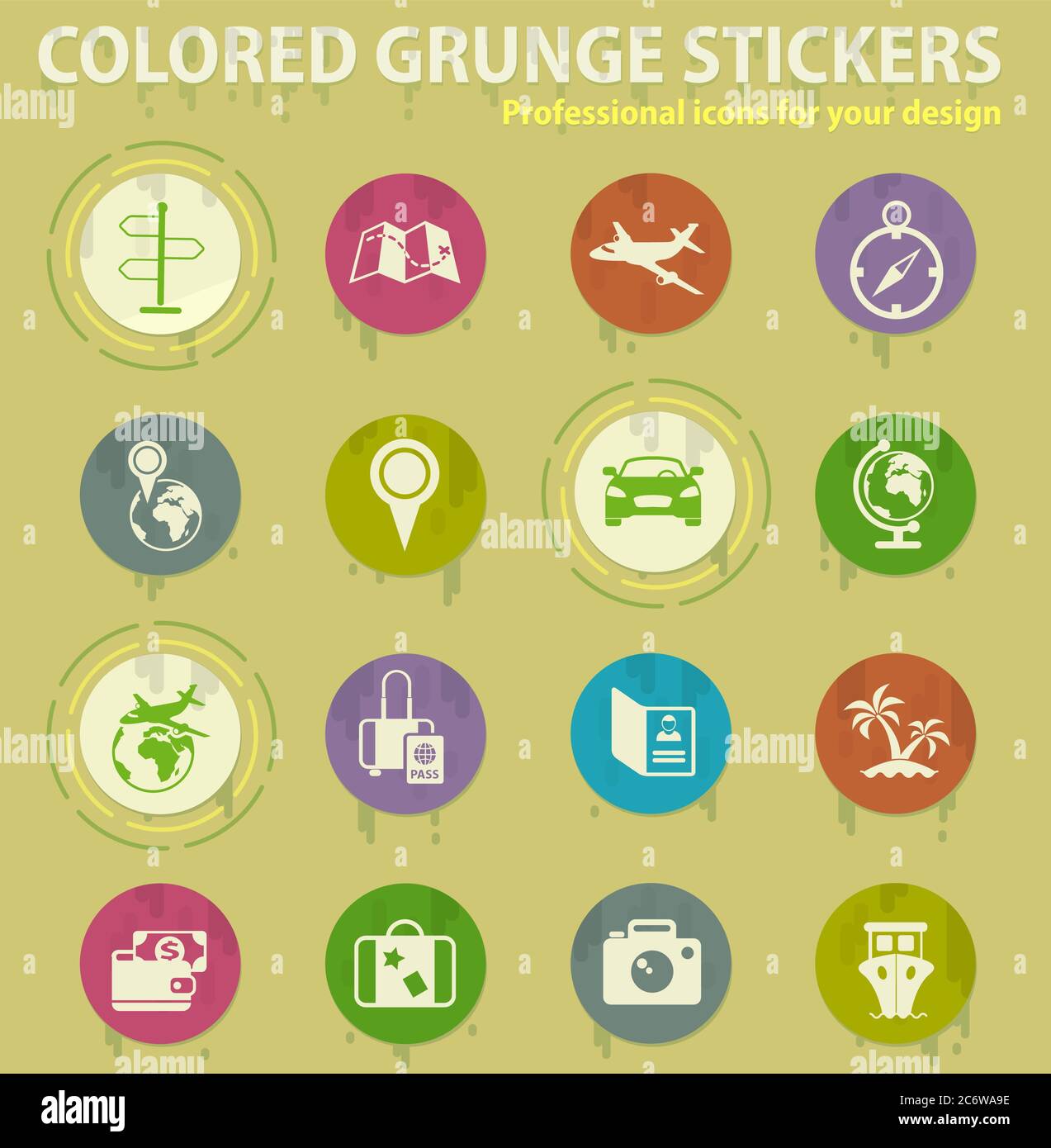 travel icon set Stock Vector Image & Art - Alamy