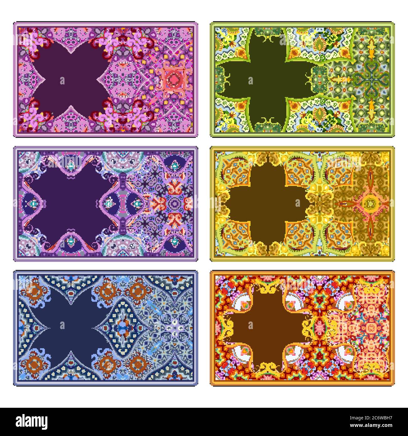 Set of vector abstract ornamental nature frames Stock Vector Image ...