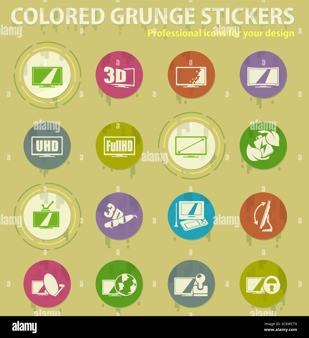Vector TV features and specifications Stock Vector Image & Art - Alamy