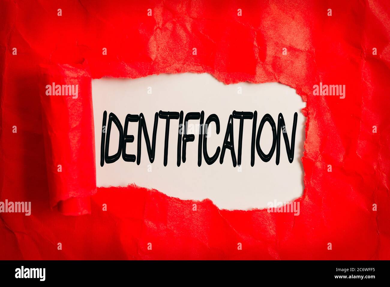 Conceptual hand writing showing Identification. Concept meaning an