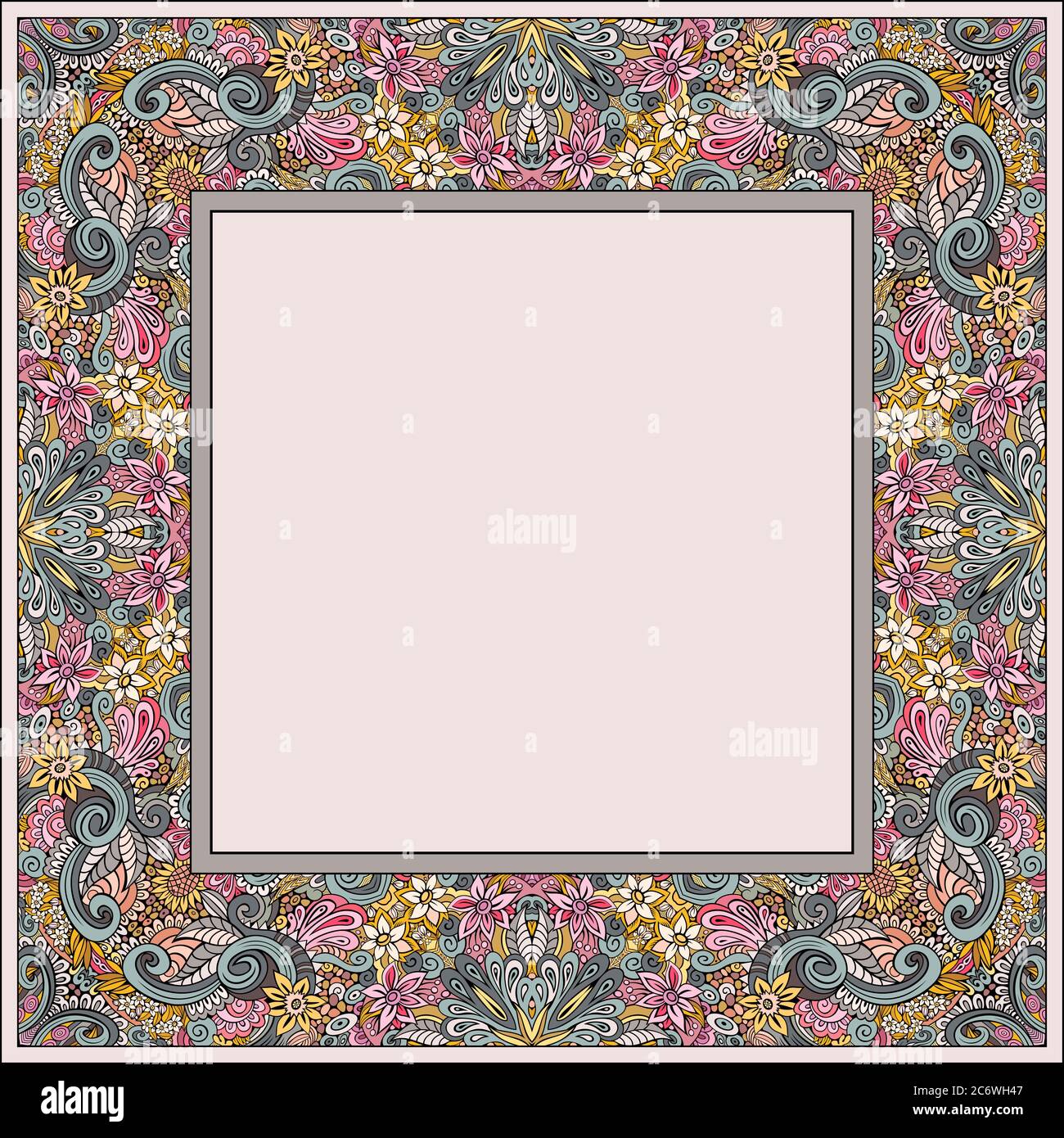 Floral vector border. Nature illustration Stock Vector Image & Art - Alamy