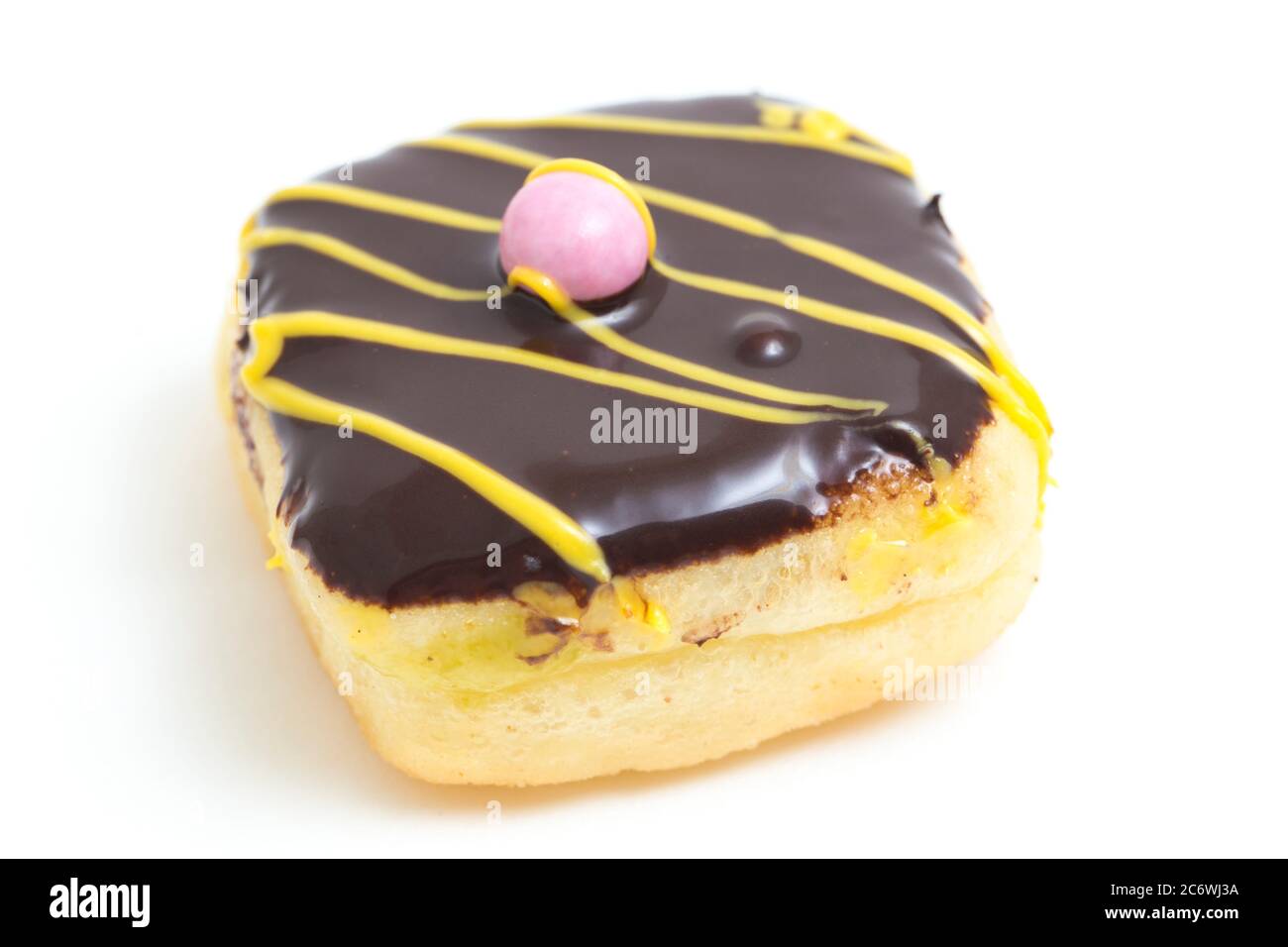 Chocolate donut isolated on a white background Stock Photo - Alamy