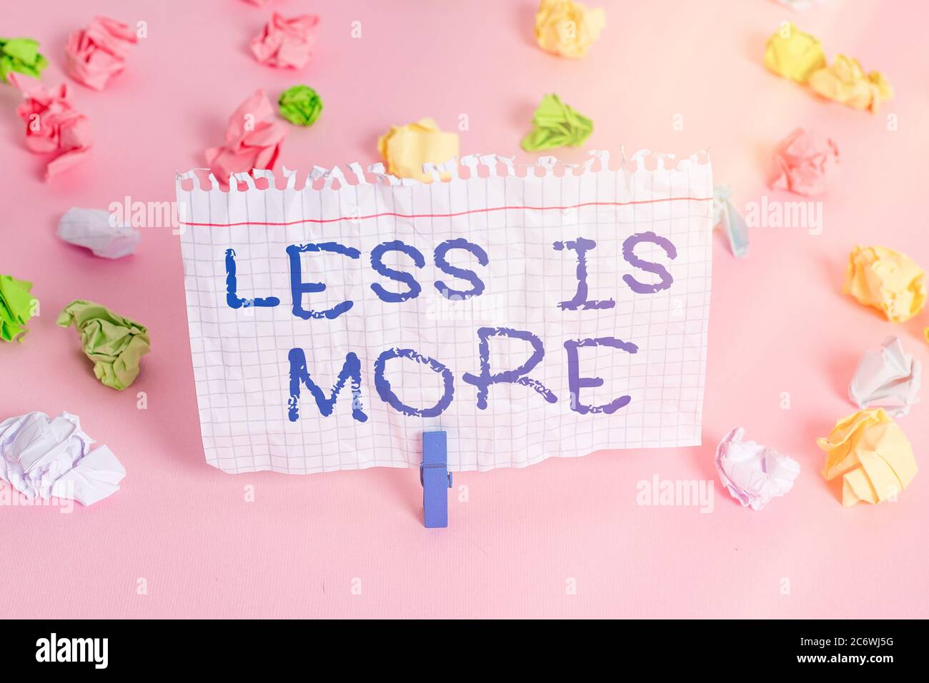 Conceptual hand writing showing Less Is More. Concept meaning used to ...