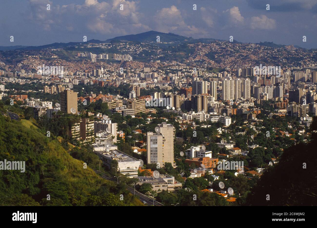 CARACAS, VENEZUELA - Eastern Caracas urban landscape with apartment buildings. Stock Photo