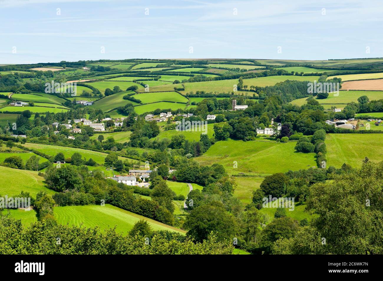 Exmoor countryside near  Exford, Exmoor, Somerset, England Stock Photo