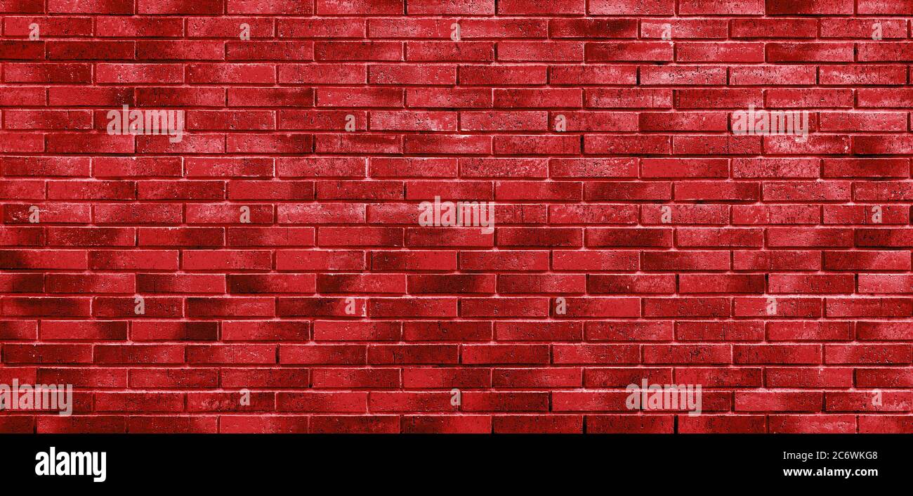 Red brick wall. Loft interior design. Architectural background Stock