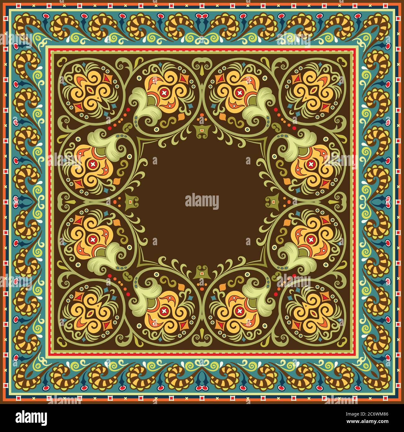 Vector decorative floral ethnic illustration Stock Vector Image & Art ...