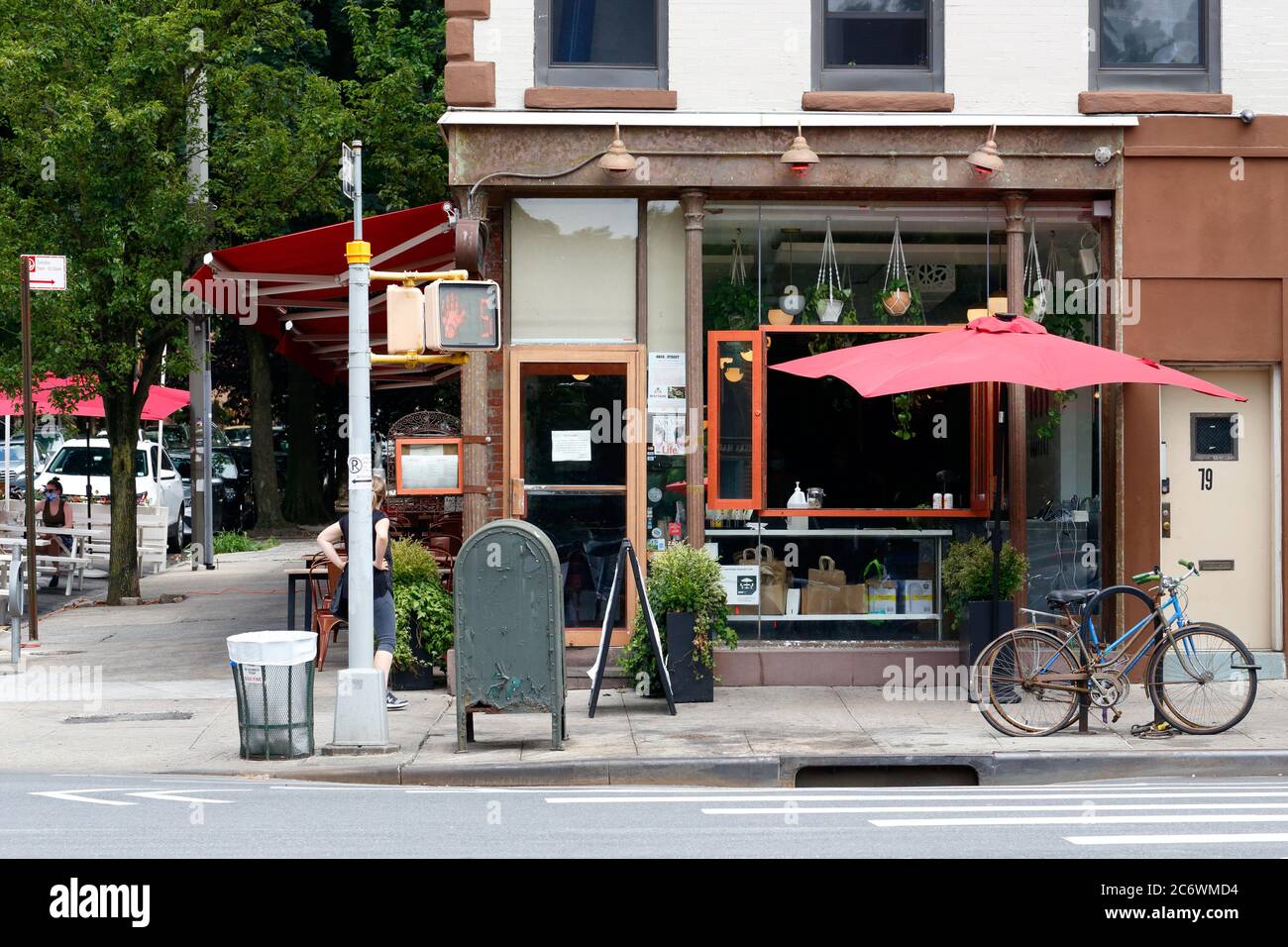 Miriam, 79 5th Avenue, Brooklyn, New York, NYC storefront photo of an Israeli restaurant in the Park Slope neighborhood. Stock Photo