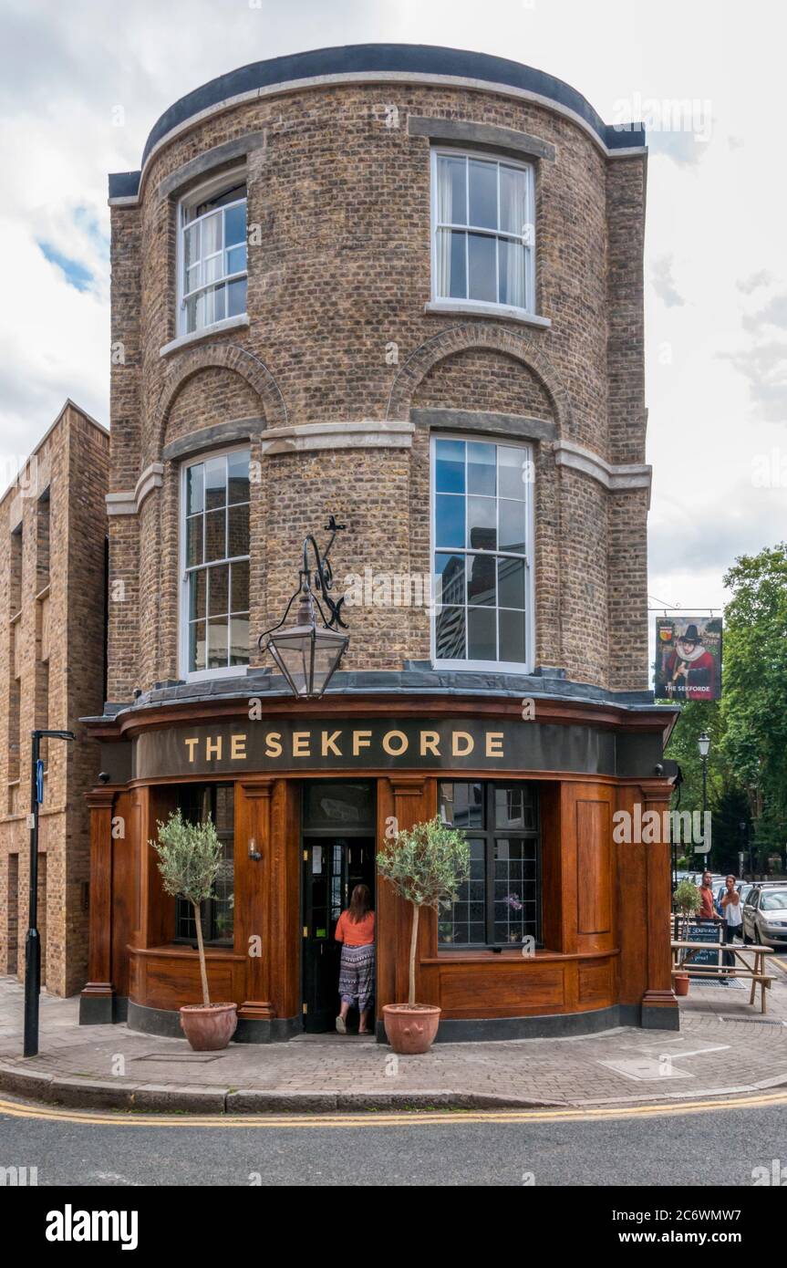 The Sekforde public house in Clerkenwell, London.  Previously The Sekforde Arms. Stock Photo