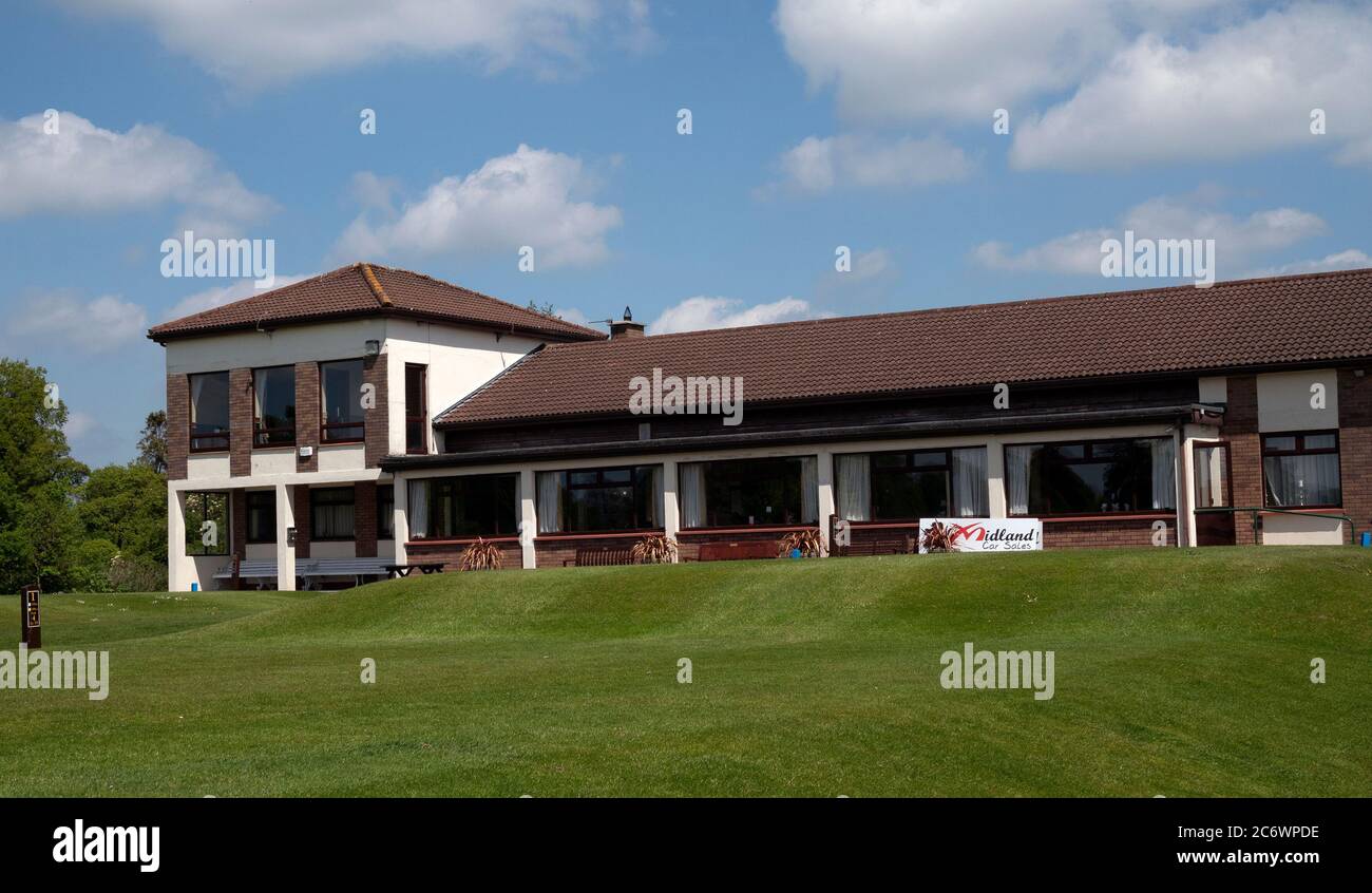 Mullingar Golf Club / Course, Belvedere, Mullingar, Co. Westmeath, Ireland - view of club house overlooking the course. Stock Photo