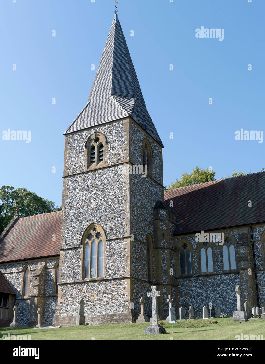 St Mary the Virgin Parish Church, Laverstoke, Hampshire, England, UK Stock Photo