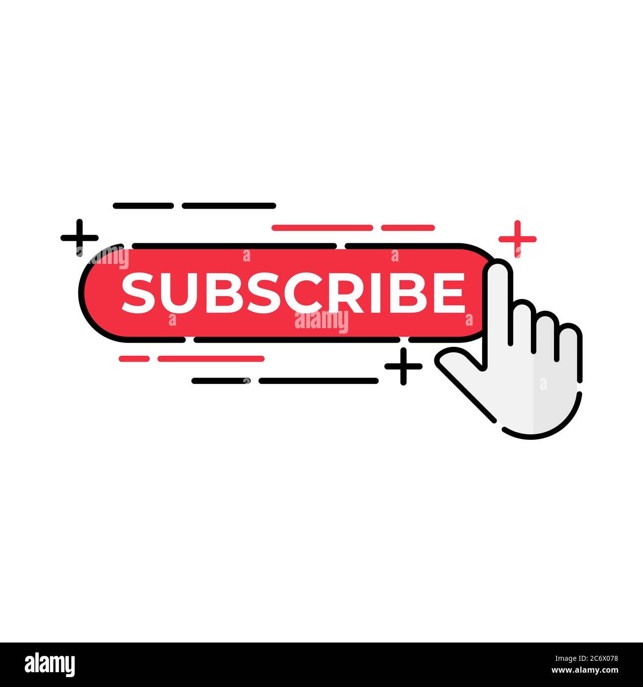 Subscribe button icon for social media. Subscribe icon button Vector  illustration design template. Subscribe icon or button for video channel,  blog, s Stock Vector Image & Art - Alamy