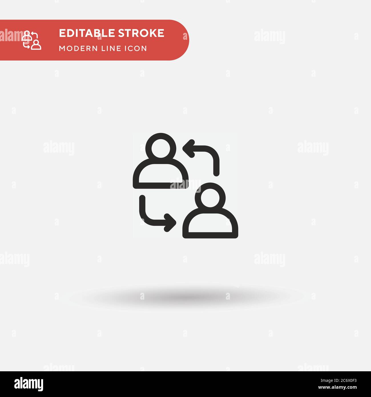 Users Simple vector icon. Illustration symbol design template for web ...