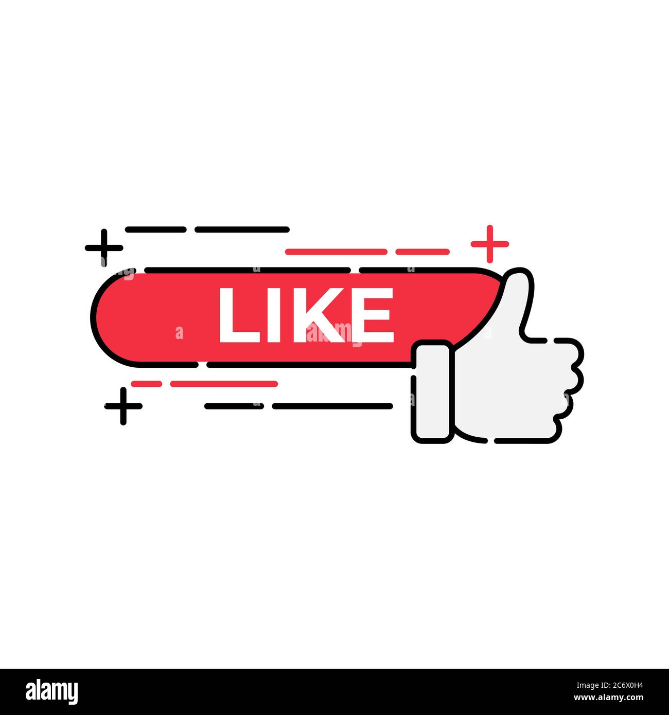 Like button icon for social media. Thumbs Up icon button Vector ...