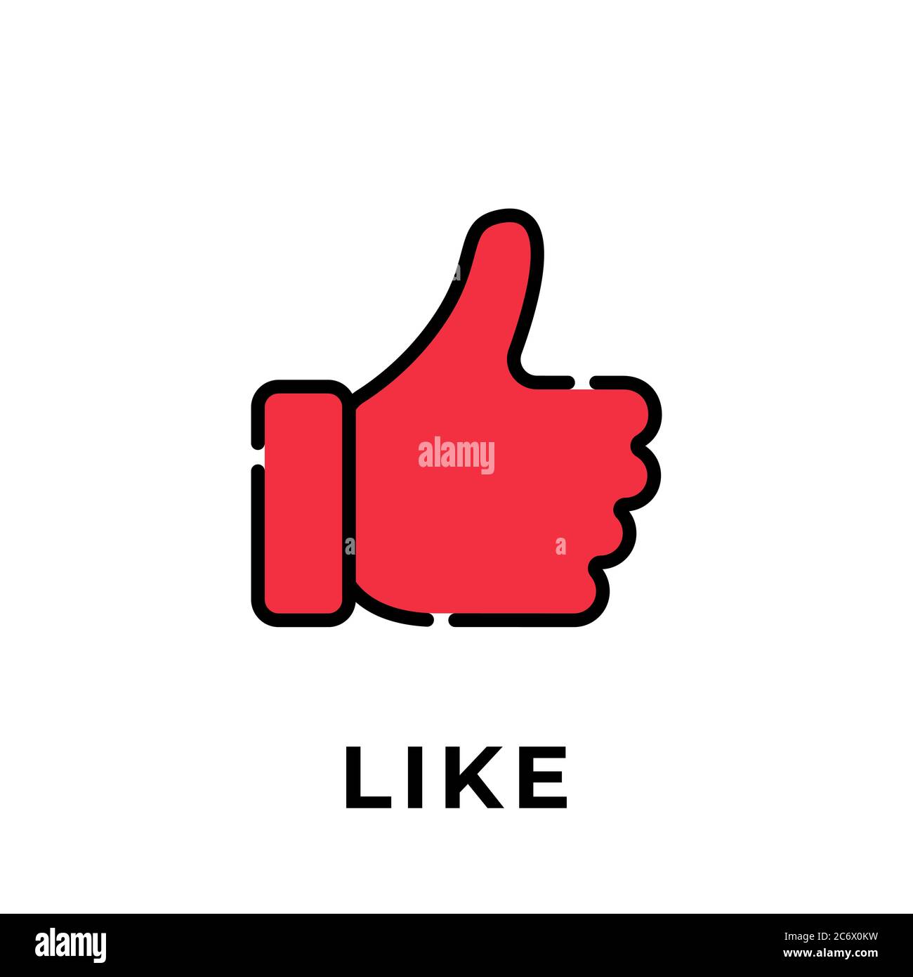 Like button icon for social media. Thumbs Up icon button Vector  illustration design template. Like icon or button for video channel, blog,  social medi Stock Vector Image \u0026 Art - Alamy, image size:1300x1390