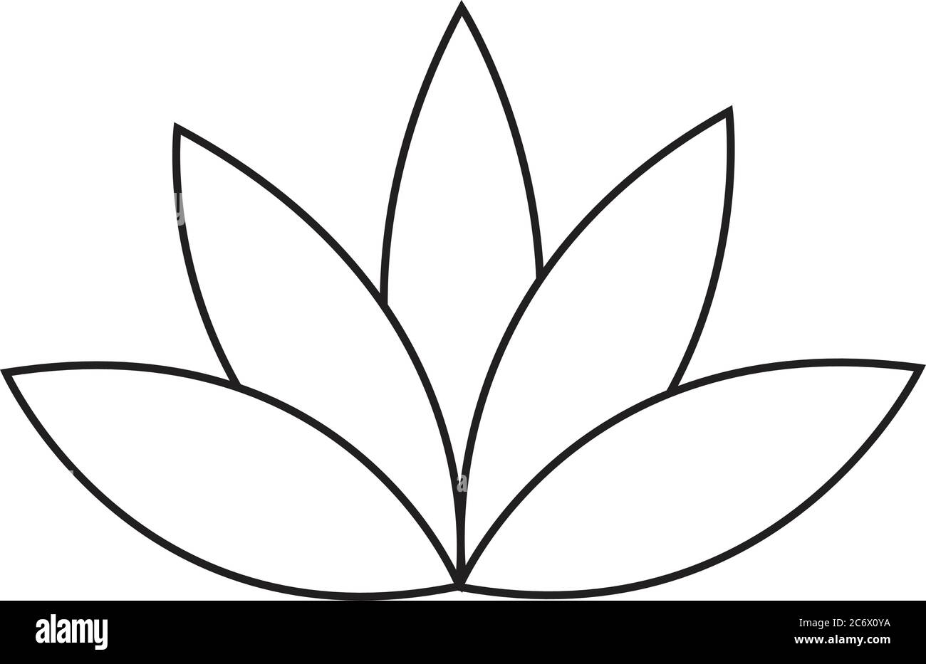 Lotus Flower Drawing Isolated Icon High Resolution Stock Photography And Images Alamy
