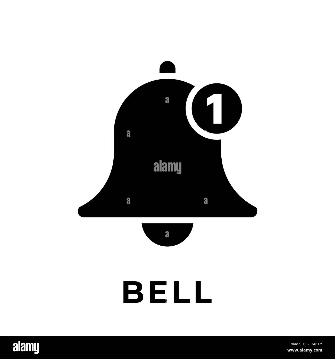 Turn On Notification button icon for social media. Notification bell ...