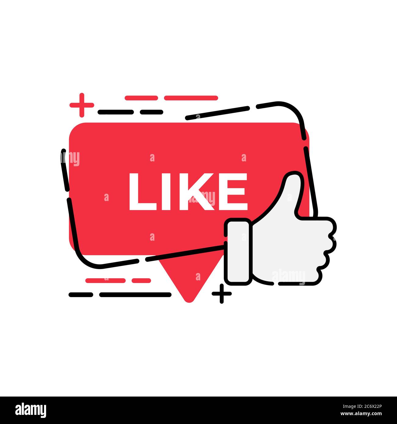 Like button icon for social media. Thumbs Up icon button Vector ...