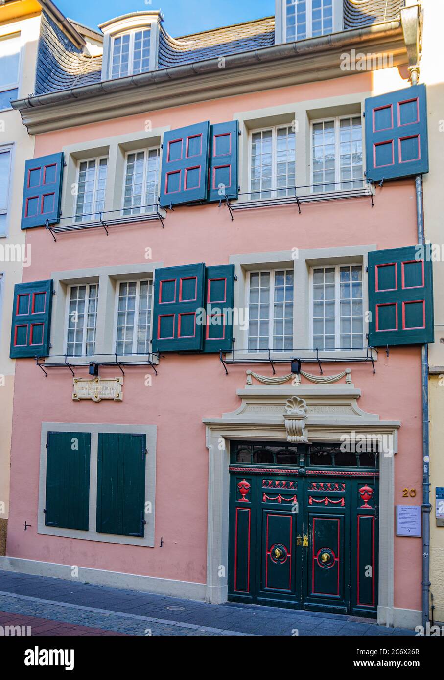 Bonn, Germany, August 23, 2019 The Beethoven House museum building in historical city centre