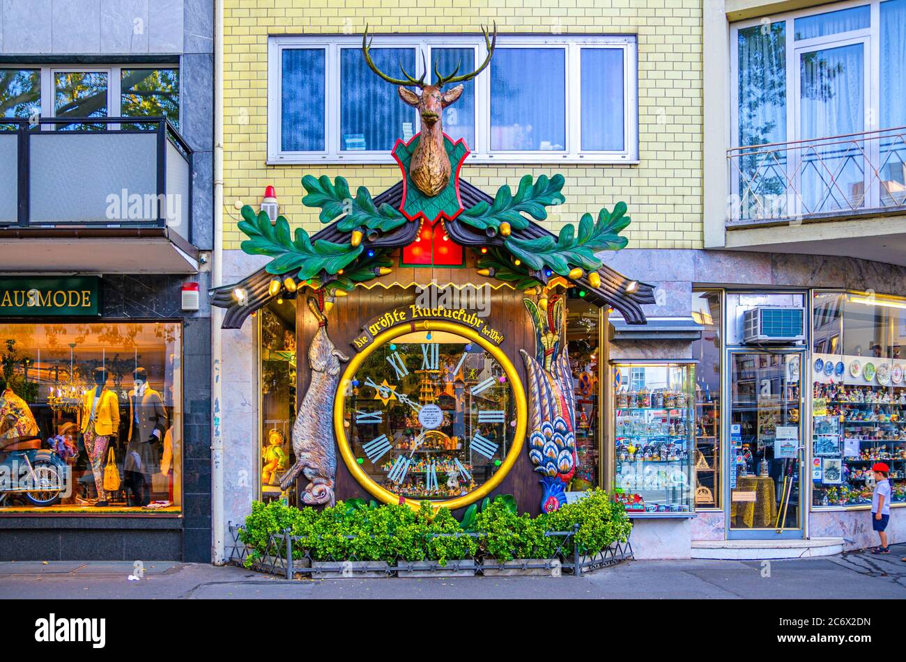 Wiesbaden, Germany, August 24, 2019 Kuckucksuhr is the biggest cuckoo