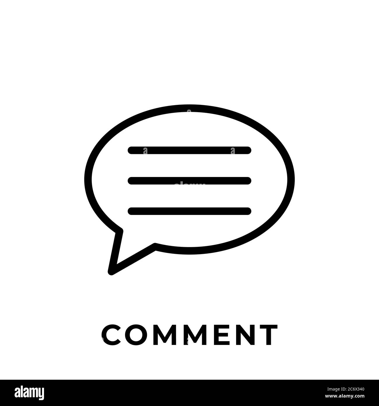 Comment button icon vector for social media. Comment icon Vector ...
