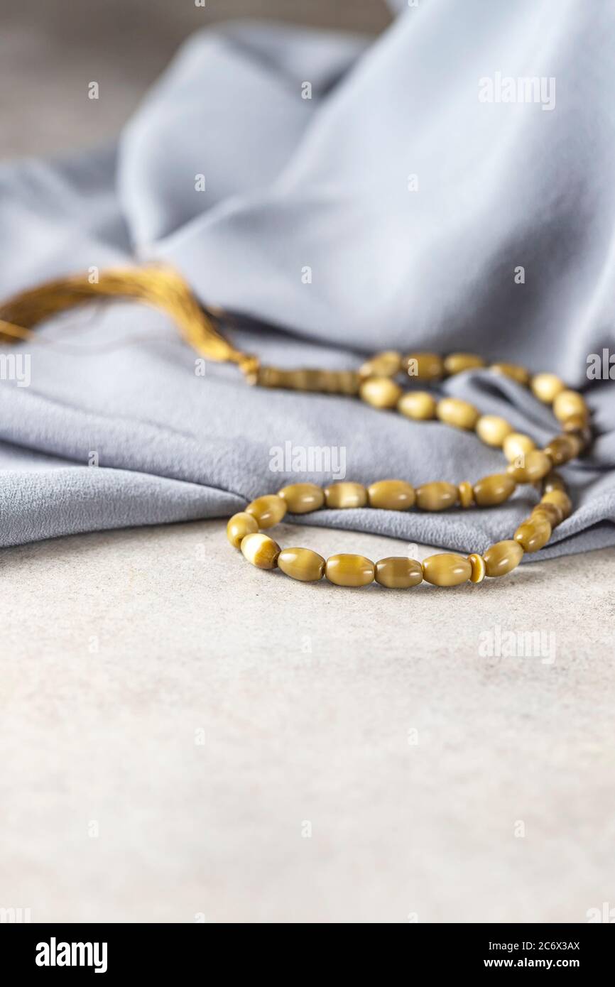 Muslim cheng chof christmas tree fabric. Islamic concept. Poster