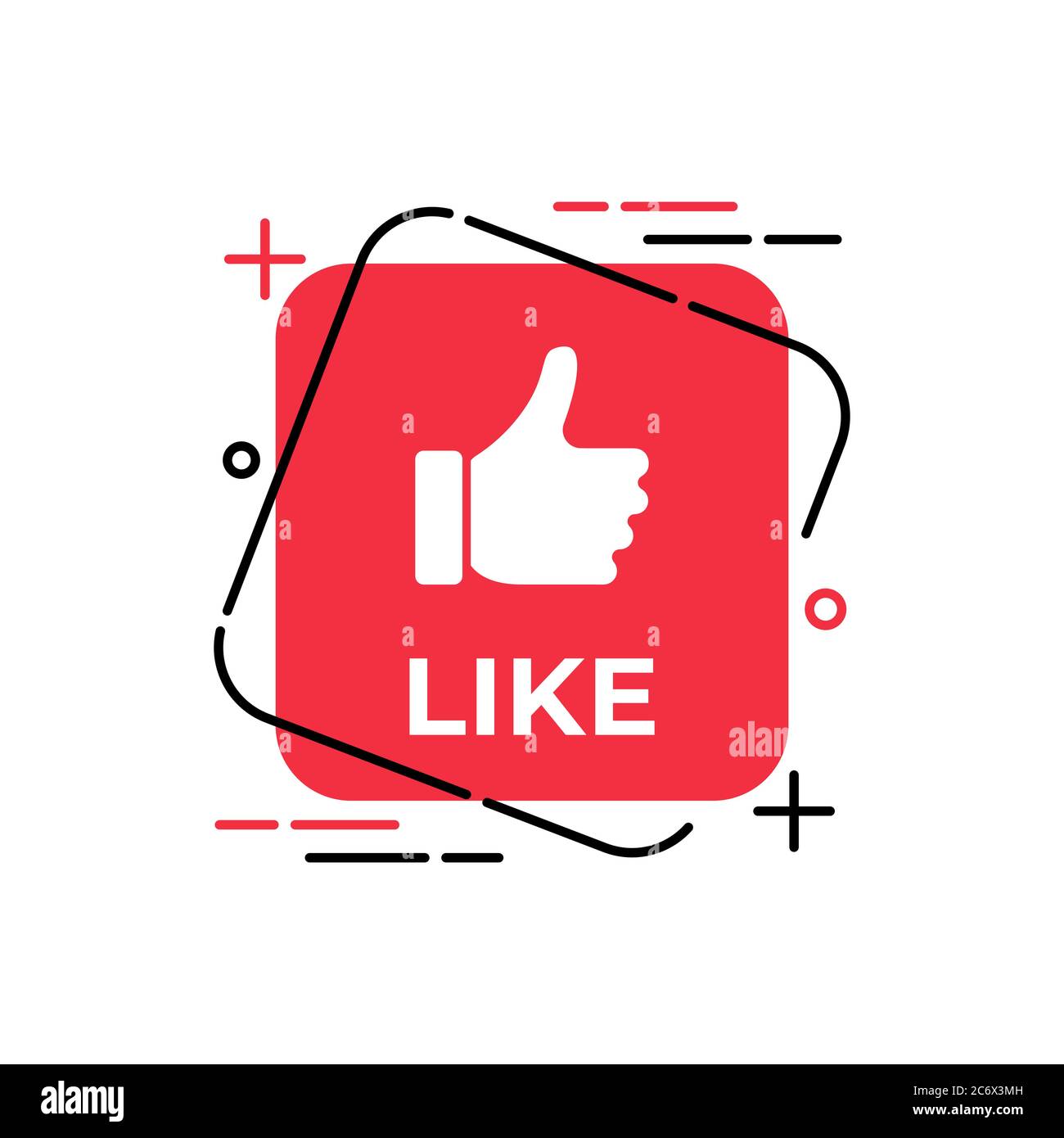 Like button icon for social media. Thumbs Up icon button Vector  illustration design template. Like icon or button for video channel, blog,  social medi Stock Vector Image \u0026 Art - Alamy, image size:1300x1390
