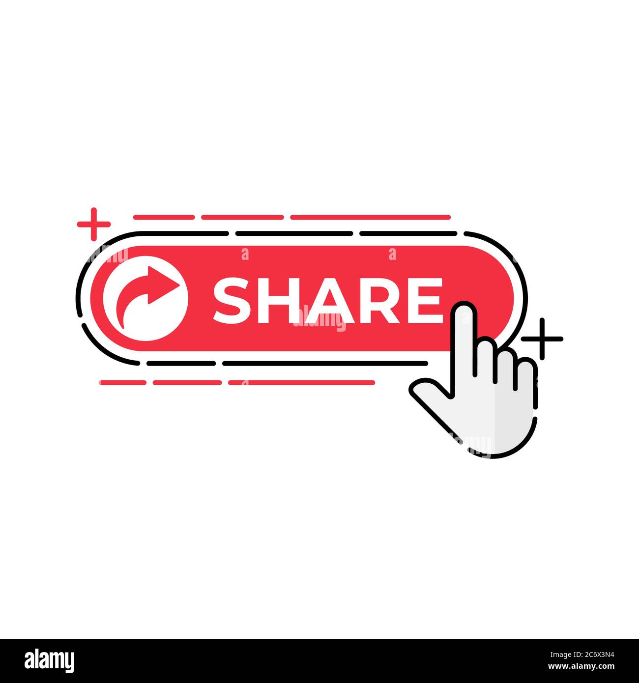 Share button icon vector for social media. Share icon button Vector ...