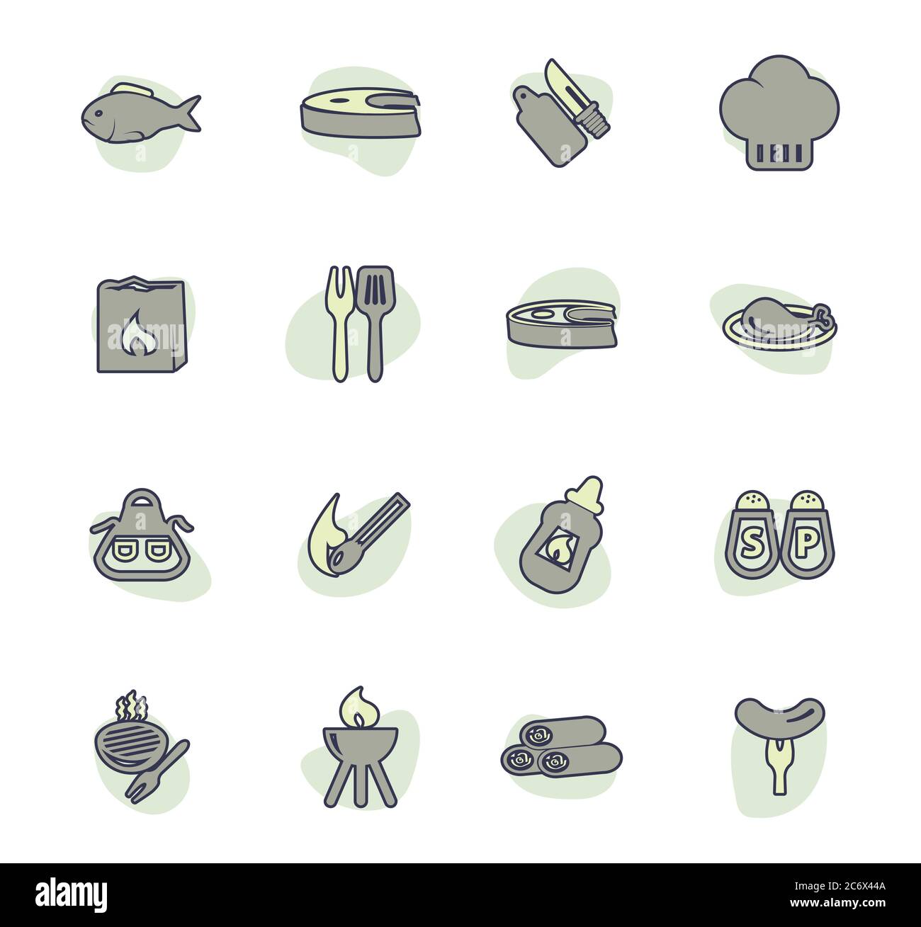 Barbecue icons set Stock Vector Image & Art - Alamy