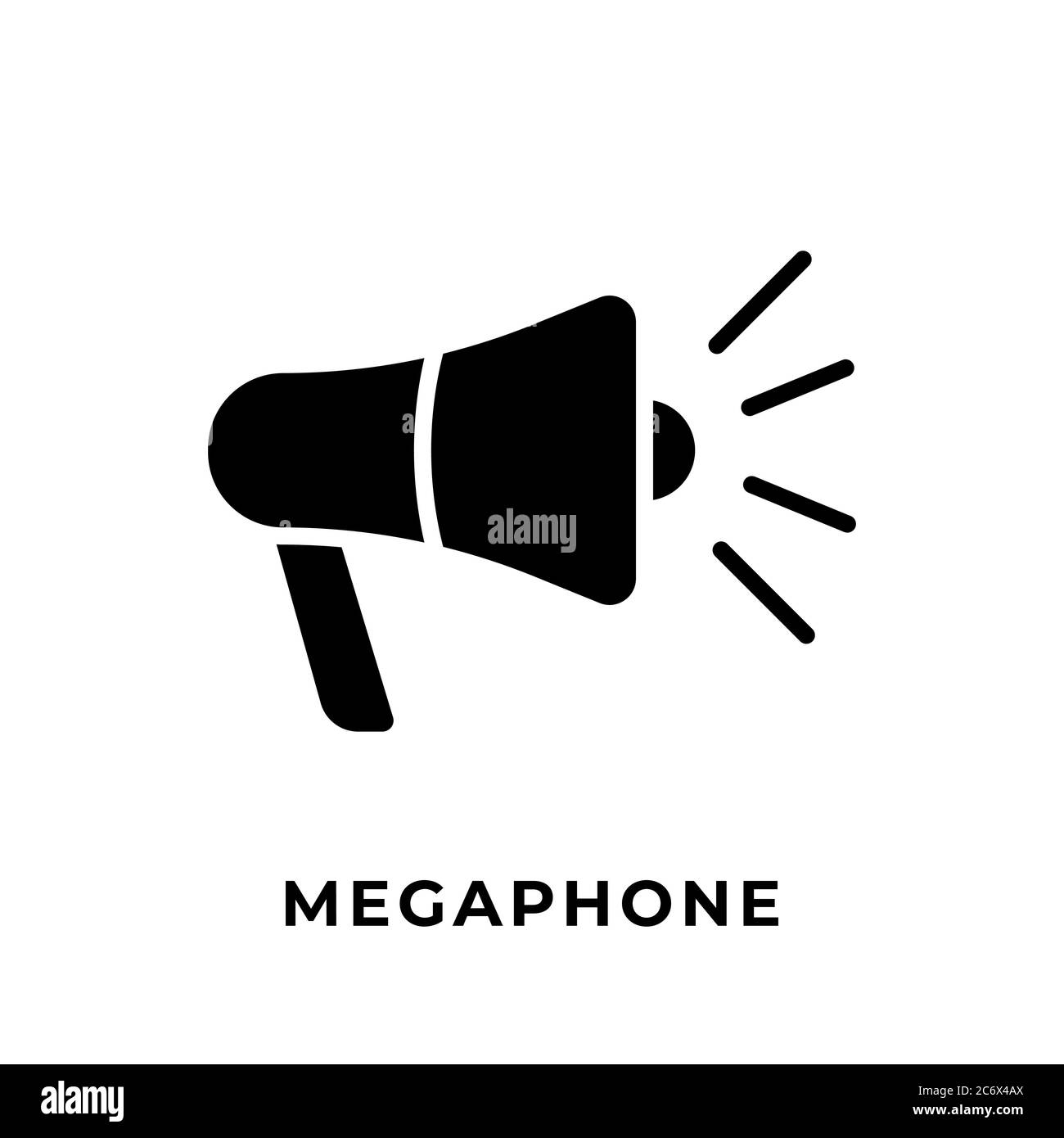 Megaphone button icon vector for social media. Megaphone icon Vector ...