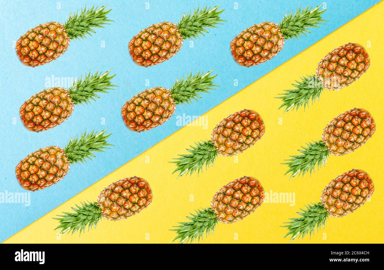 Colorful Pineapple Background Seamless Pattern Stock Photo Alamy
