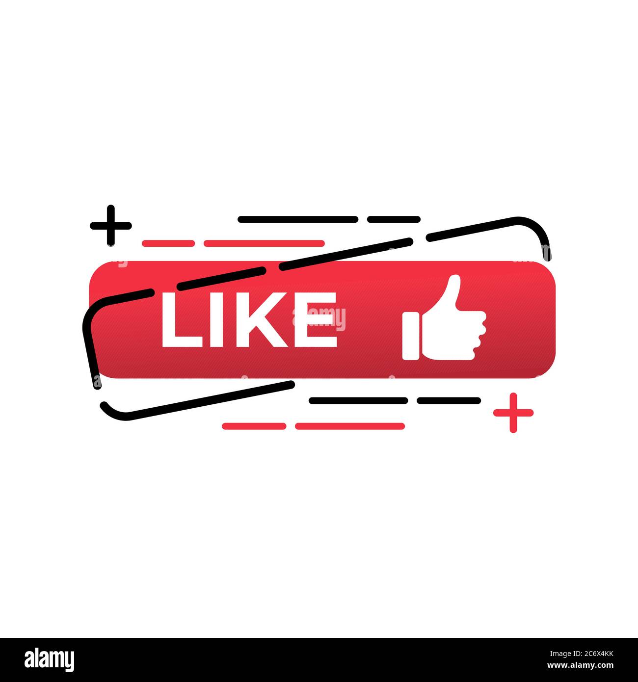 Like button icon for social media. Thumbs Up icon button Vector ...