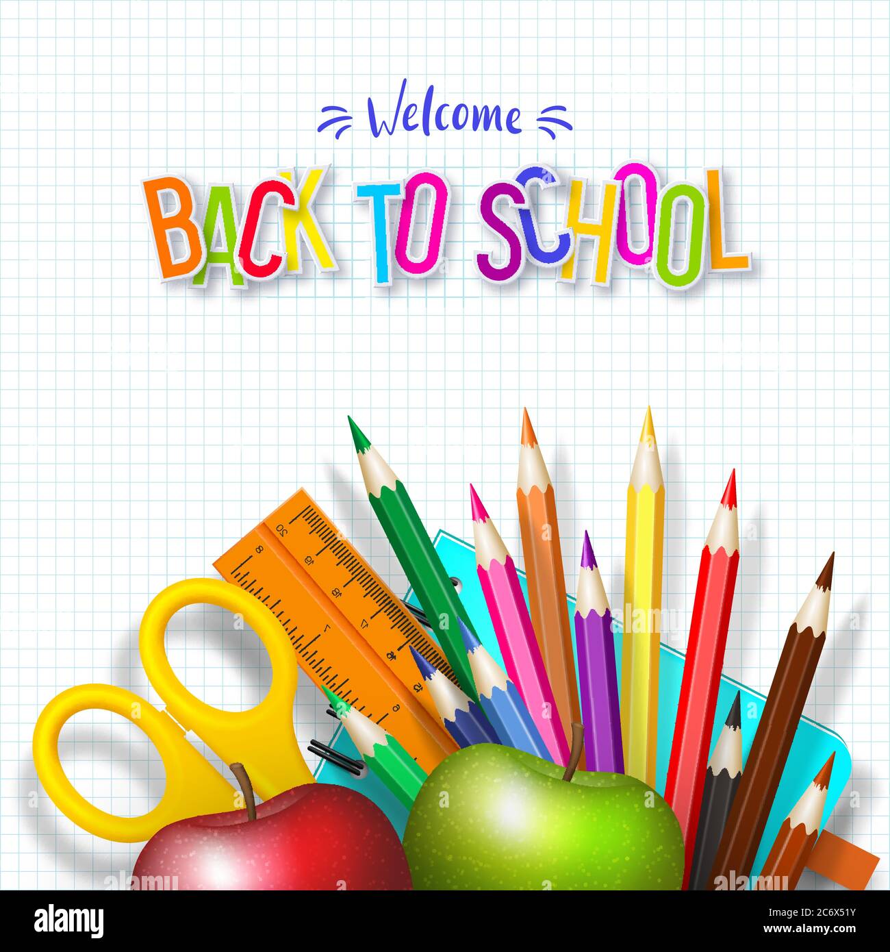 Back to school typography design. Stock Vector