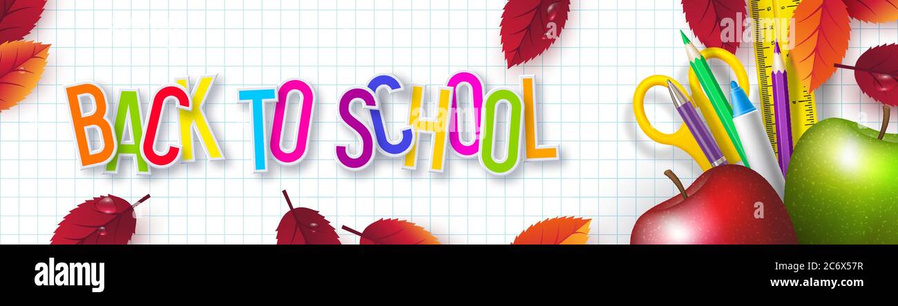 Back to school typography design Stock Vector Image & Art - Alamy