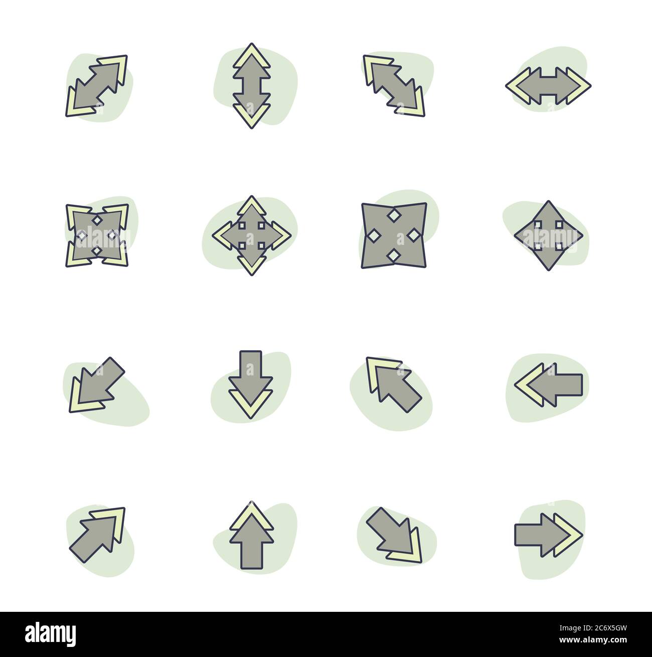 Arrows icons set Stock Vector Image & Art - Alamy