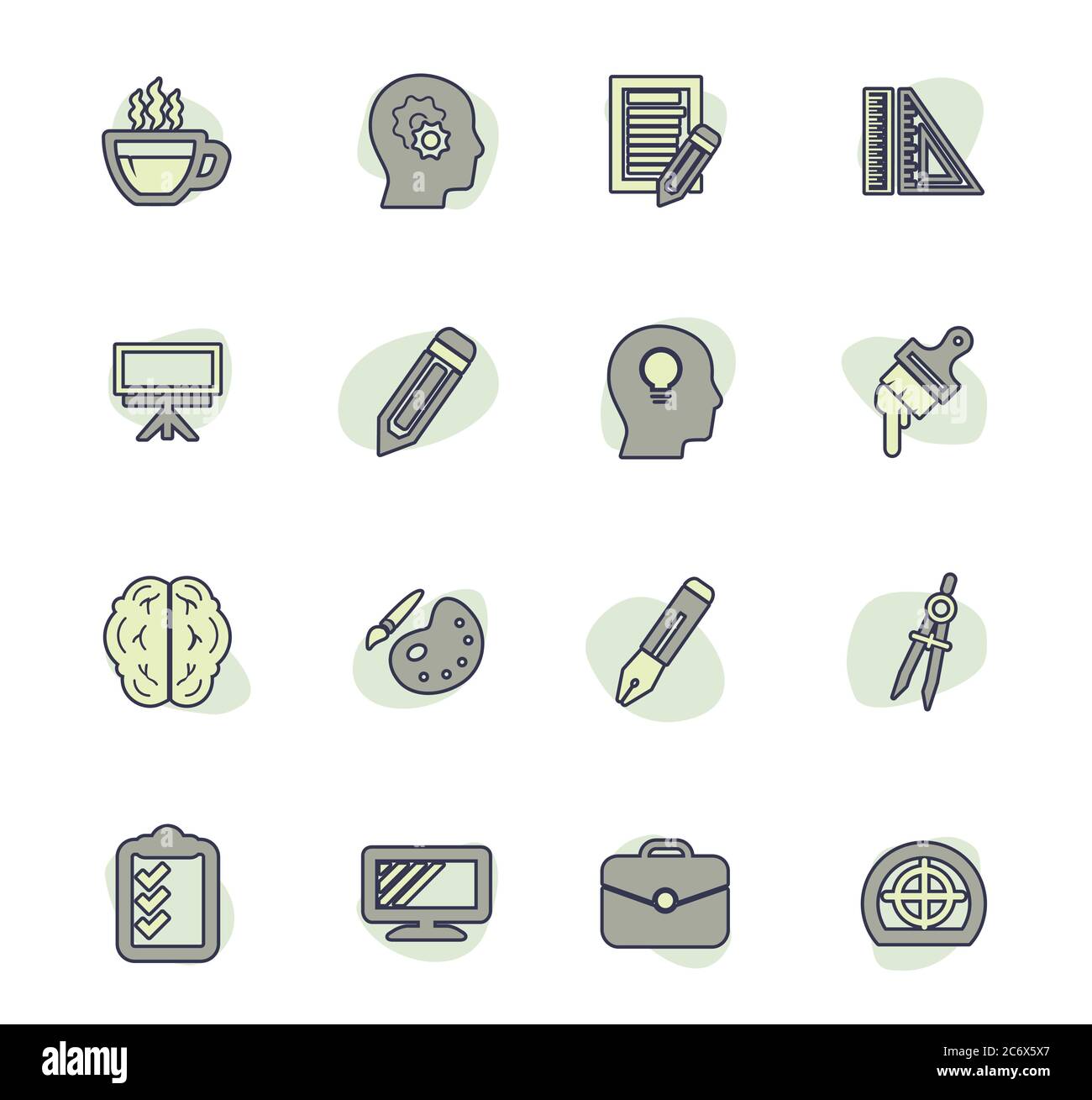 Creative process icons set Stock Vector Image & Art - Alamy