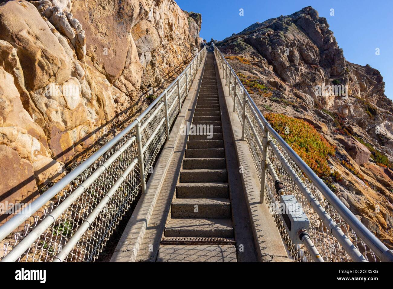 Point Reyes Lighthouse Stairs Stock Photo Alamy